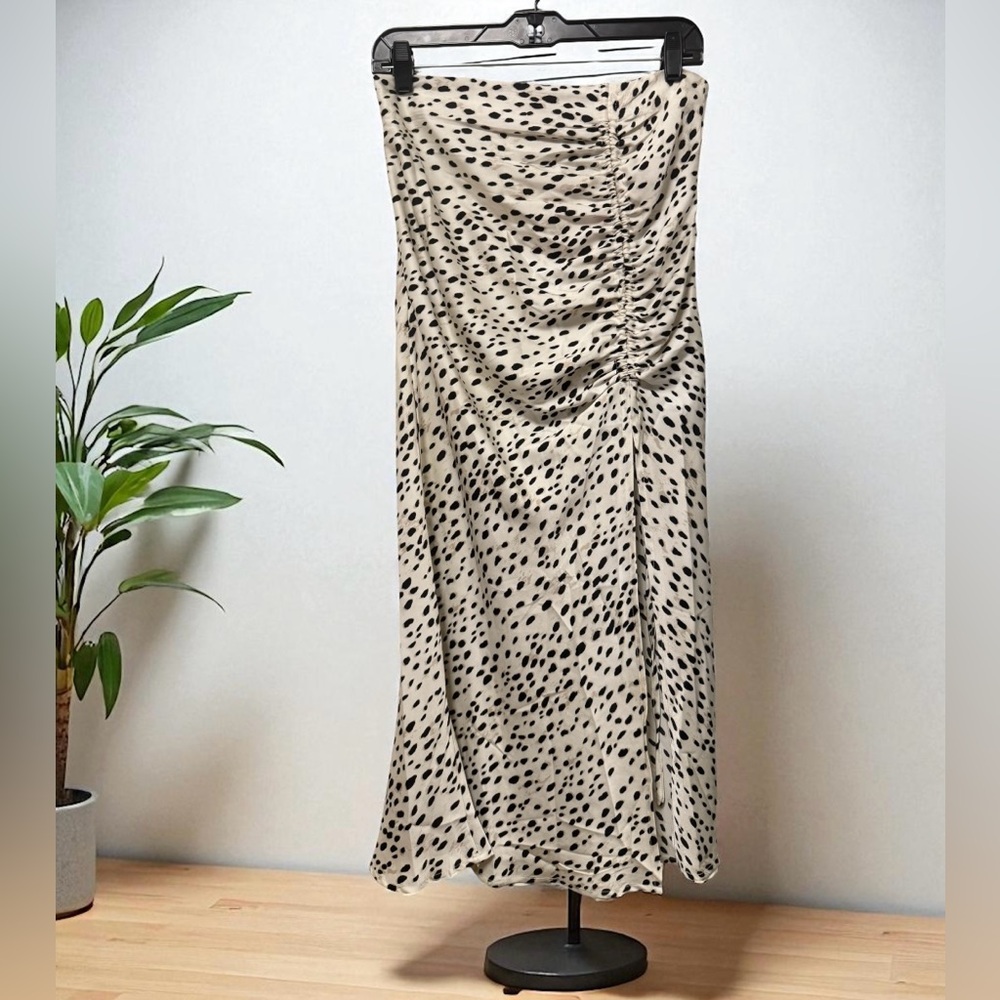 New- Cider Spot Leopard Print Drawstring Split Ma… - image 2